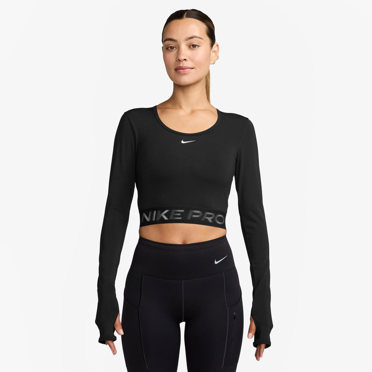 Nike Pro 365 Dri-fıt Crop Kadın Siyah T-shirt