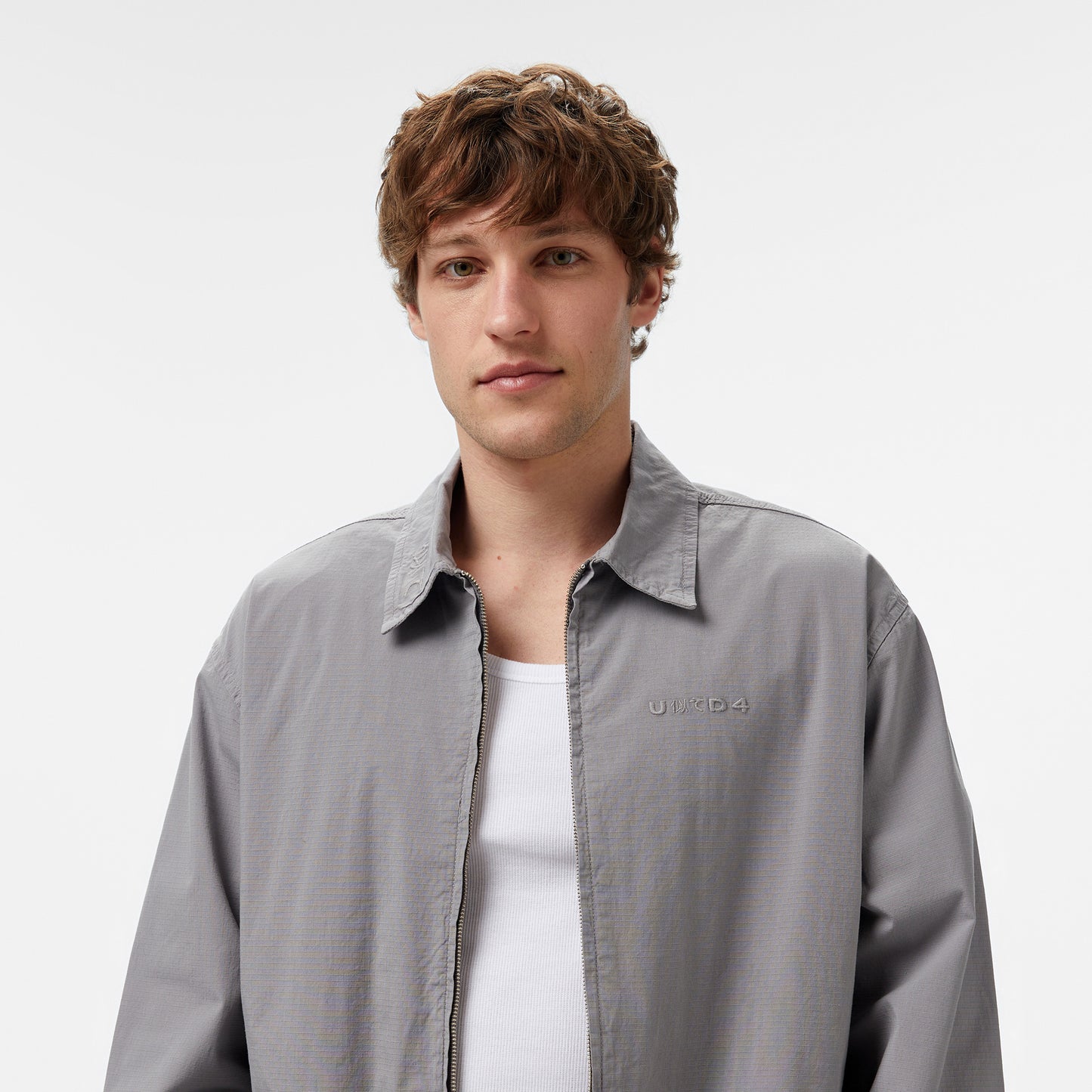 United4 Oversize Erkek Gri Ceket