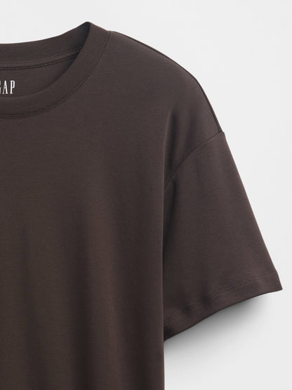 Lacivert Supima® Pamuk Relaxed T-shirt