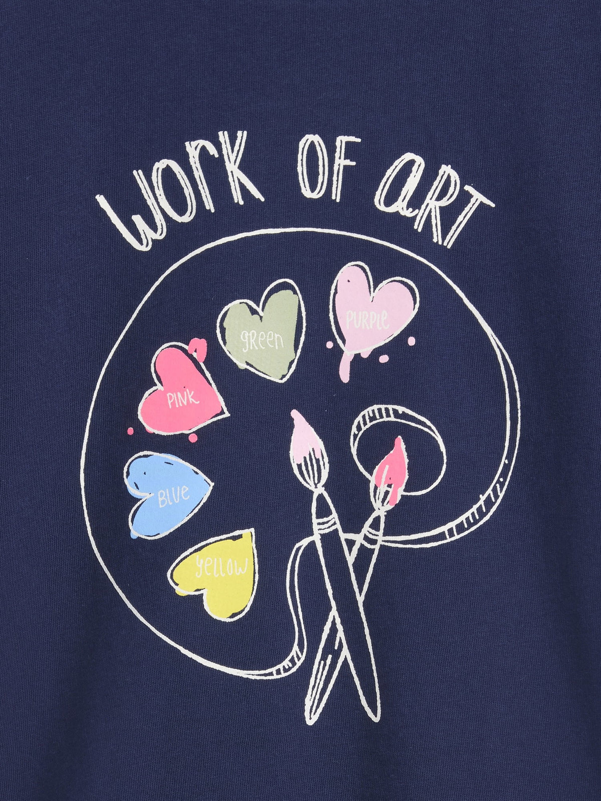 Lacivert Grafik Baskılı T-shirt
