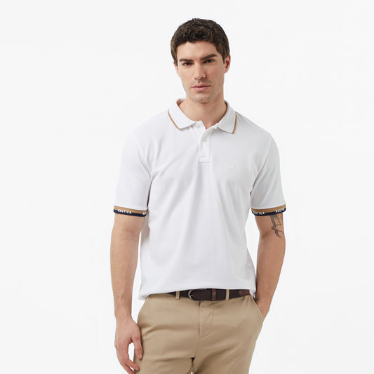Nautica Erkek Beyaz Regular Fit Polo Yaka T-shirt