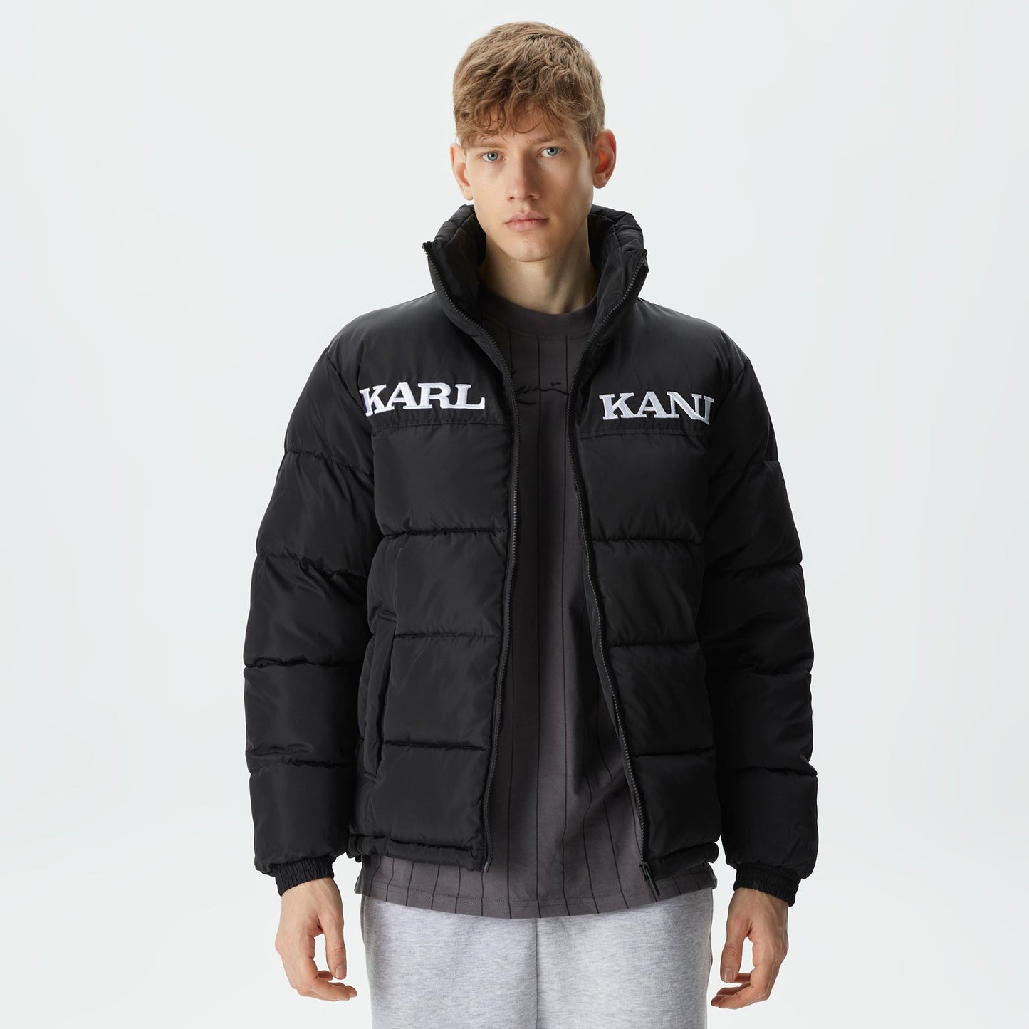 Karl Kani Retro Essential Puffer Erkek Siyah Ceket