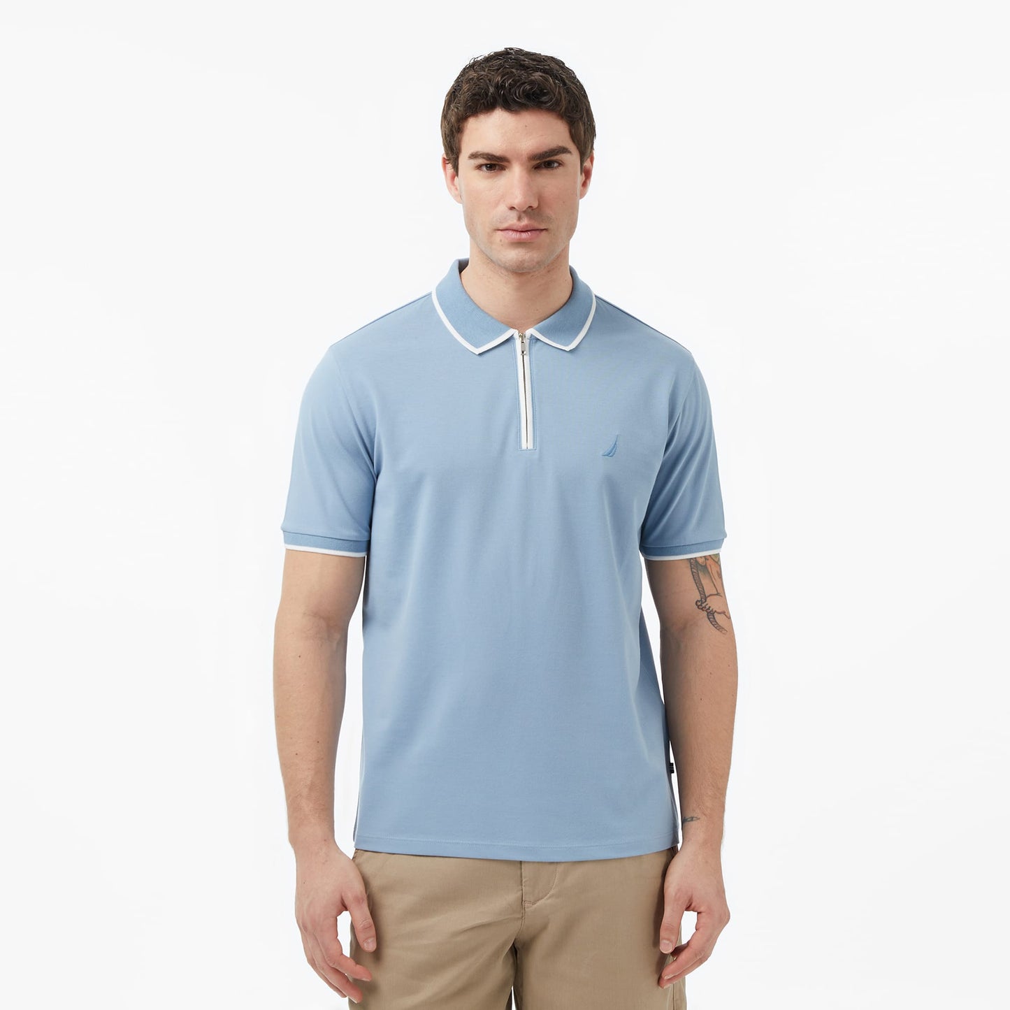 Nautica Erkek Mavi Regular Fit Polo Yaka T-shirt