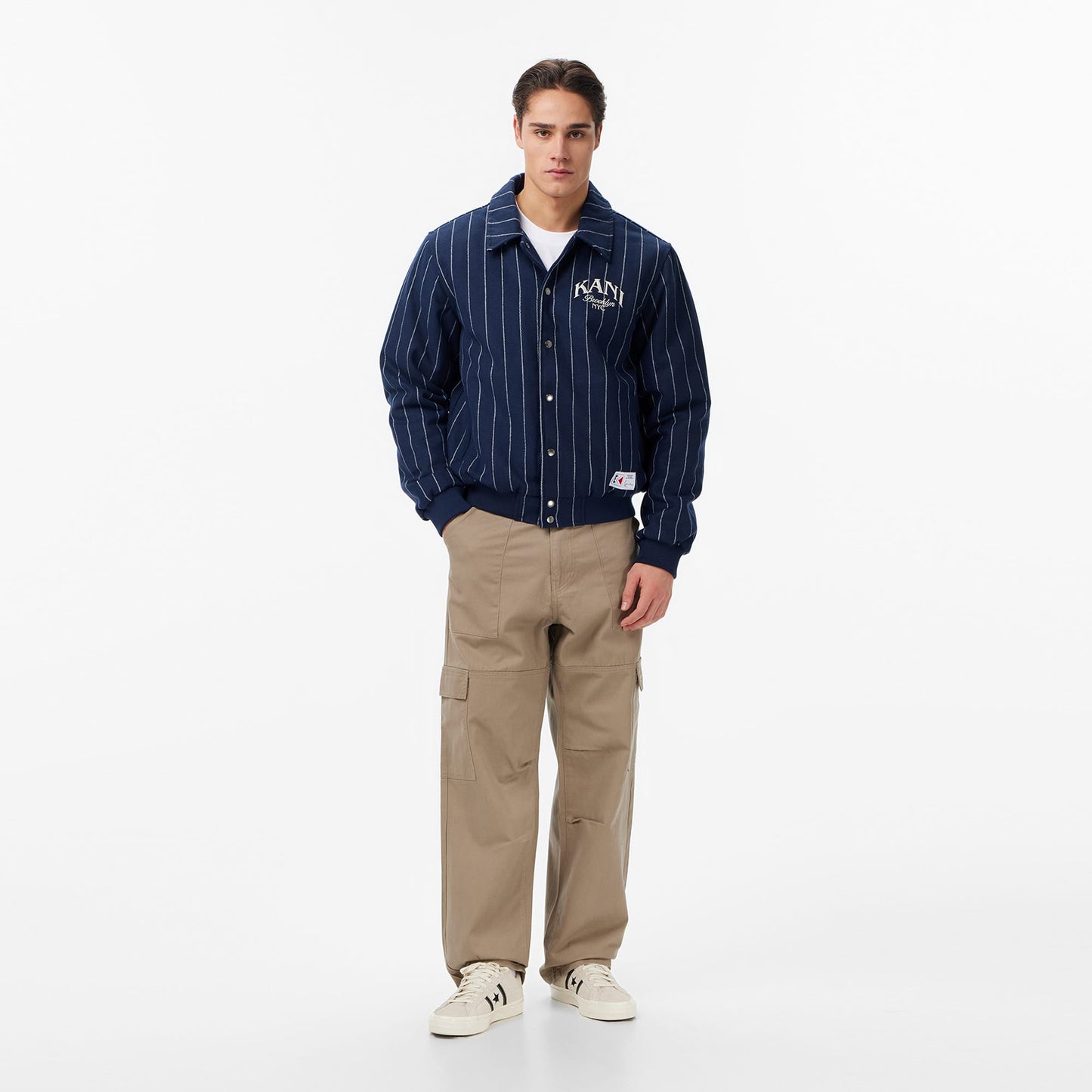 Karl Kani Pinstripes Wool Erkek Mavi Ceket