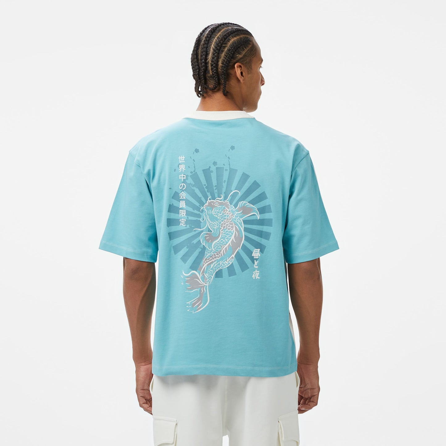 United4 Erkek Mavi/beyaz T-shirt