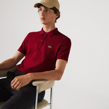Lacoste L.12.12 Erkek Slim Fit Bordo Polo
