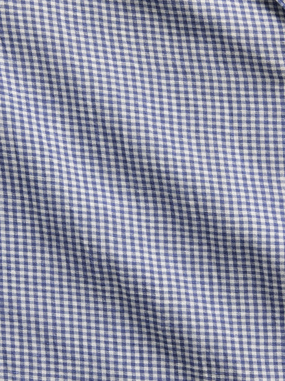 Mavi Crinkle Gauze Oversized Pijama Üstü