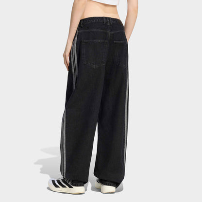 Adidas High Rise Barrel Kadın Siyah Jean Pantolon