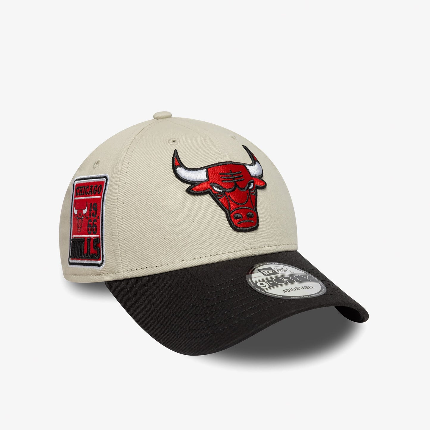 New Era Contrast Patch Chicago Bulls Unisex Krem/siyah Şapka