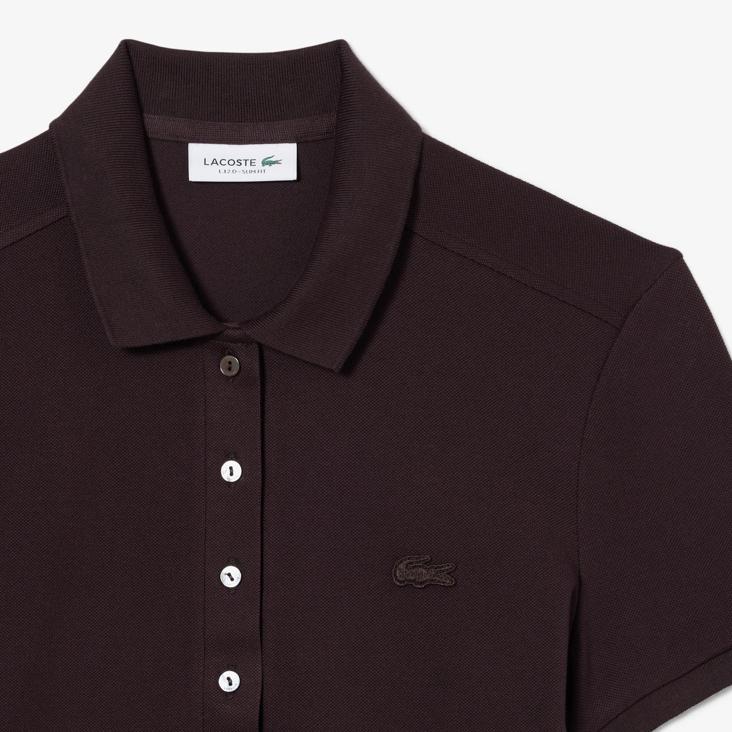 Lacoste Slim Fit Kadın Kahverengi Polo
