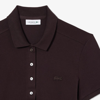 Lacoste Slim Fit Kadın Kahverengi Polo