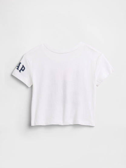 Beyaz Grafik Baskılı T-shirt