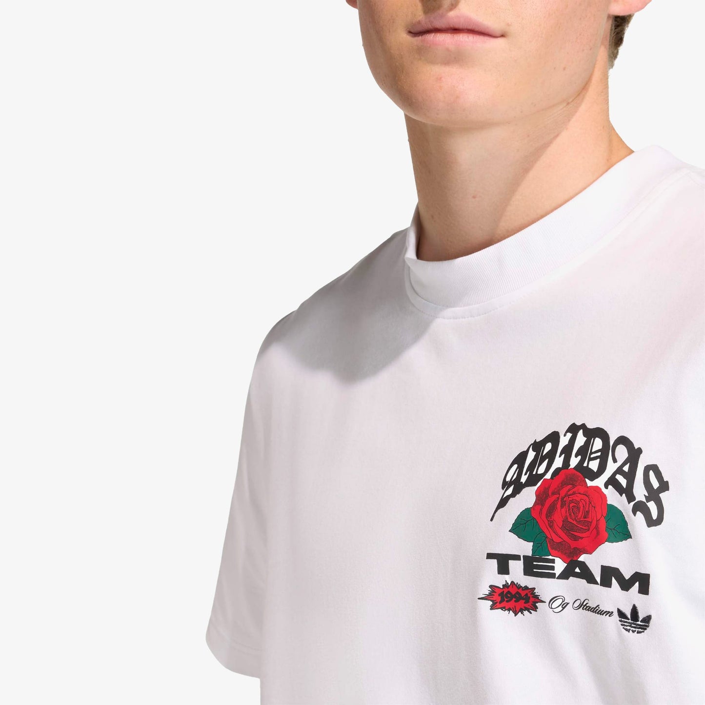 Adidas Gfx Roses Erkek Beyaz T-shirt