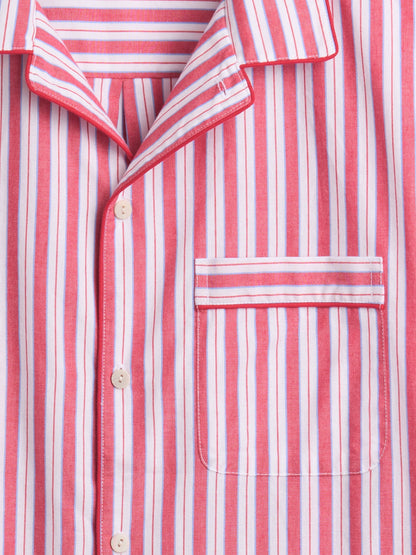 Kırmızı Poplin Gömlek Pijama Üstü