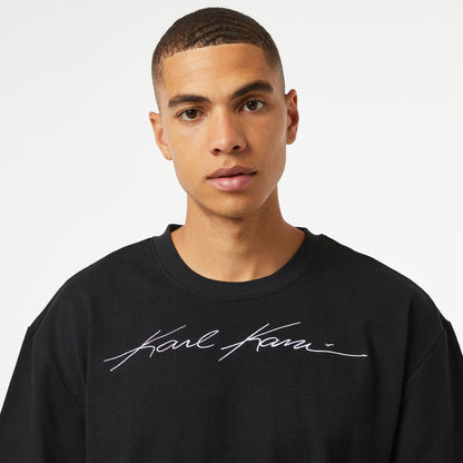 Karl Kani Autograph Heavy Jersey Boxy Erkek Siyah T-shirt