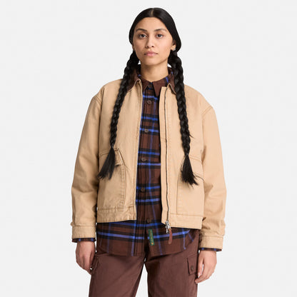 Timberland Strafford Washed Canvas Kadın Bej Ceket