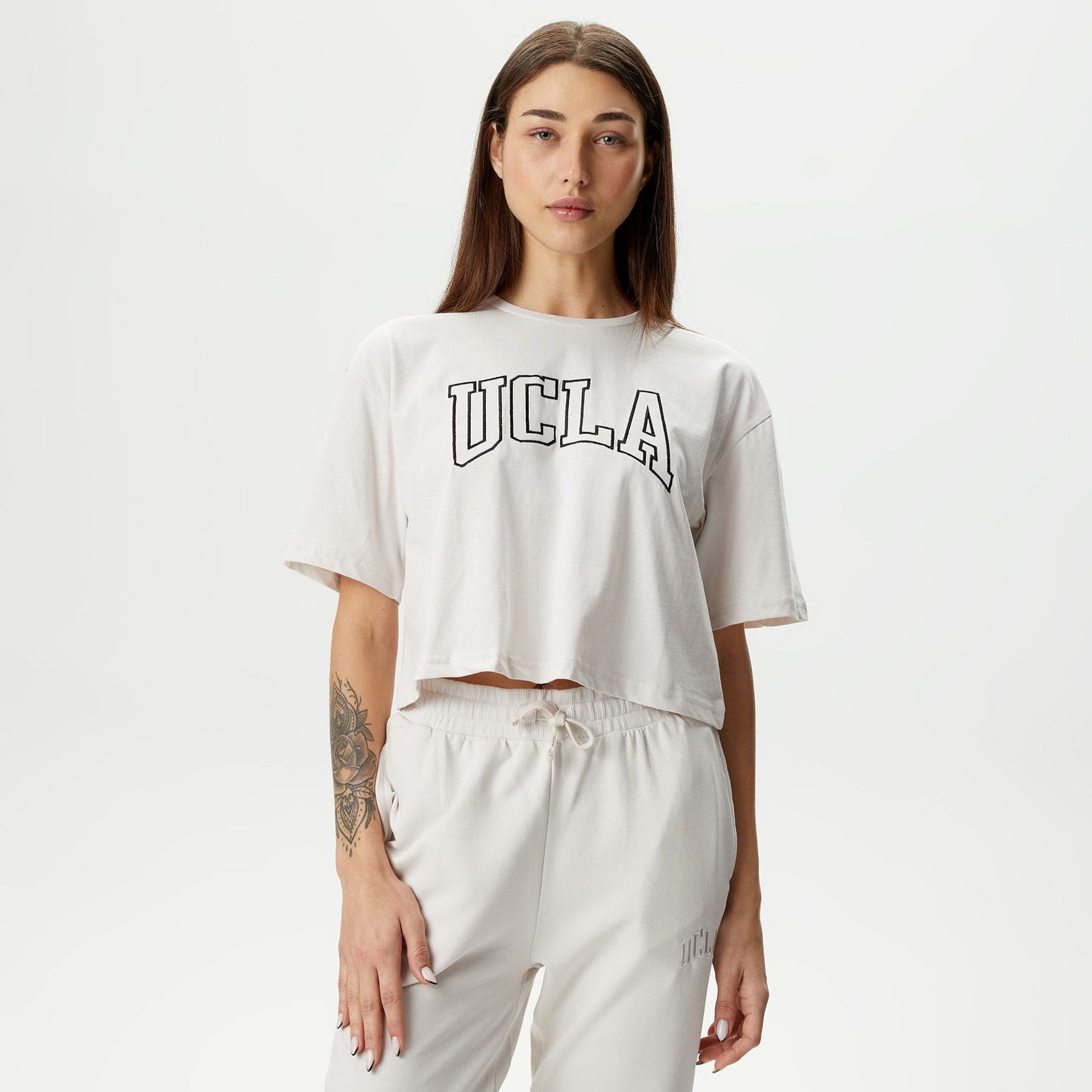 Ucla Helena Kadın Krem T-shirt
