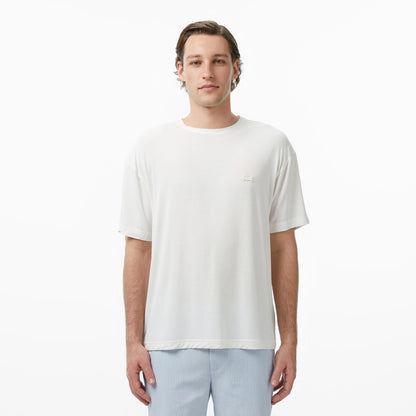 Lacoste Erkek Regular Fit Bisiklet Yaka Beyaz T-shirt
