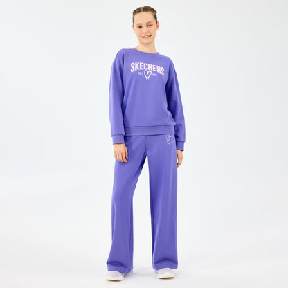 Skechers Lw Fleece Çocuk Mor Eşofman Üstü