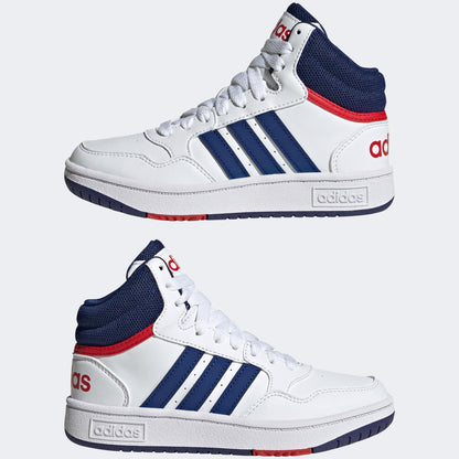 Adidas Sportswear Hoops 3.0 Mid Çocuk Beyaz Spor Ayakkabı