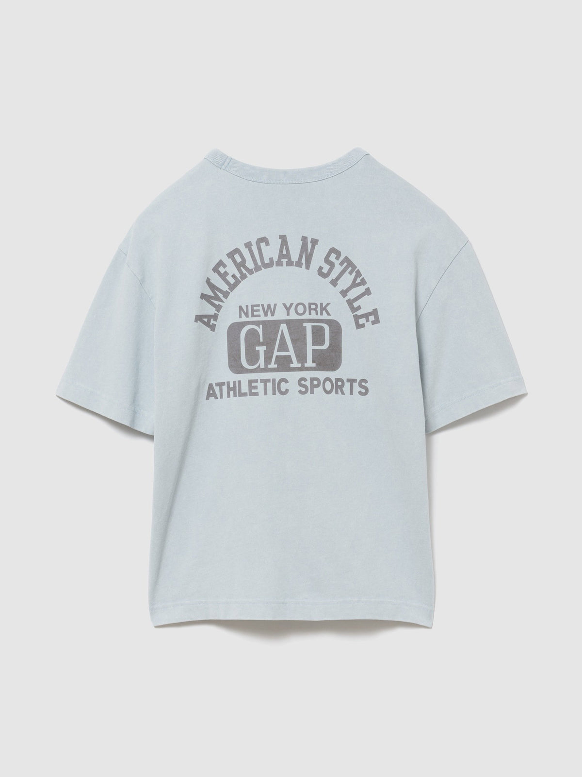 Açık Mavi Heavyweight Gap Logo Relaxed Crop T-shirt