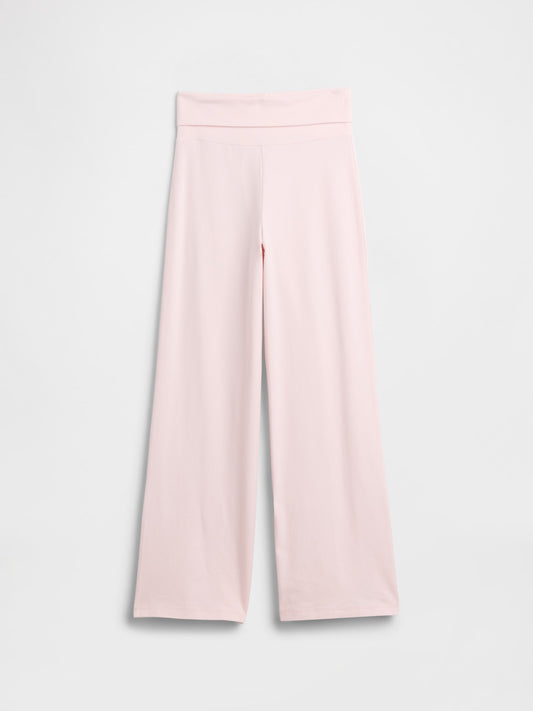 Açık Pembe Kids Stretch Jersey Katlanabilir Tayt