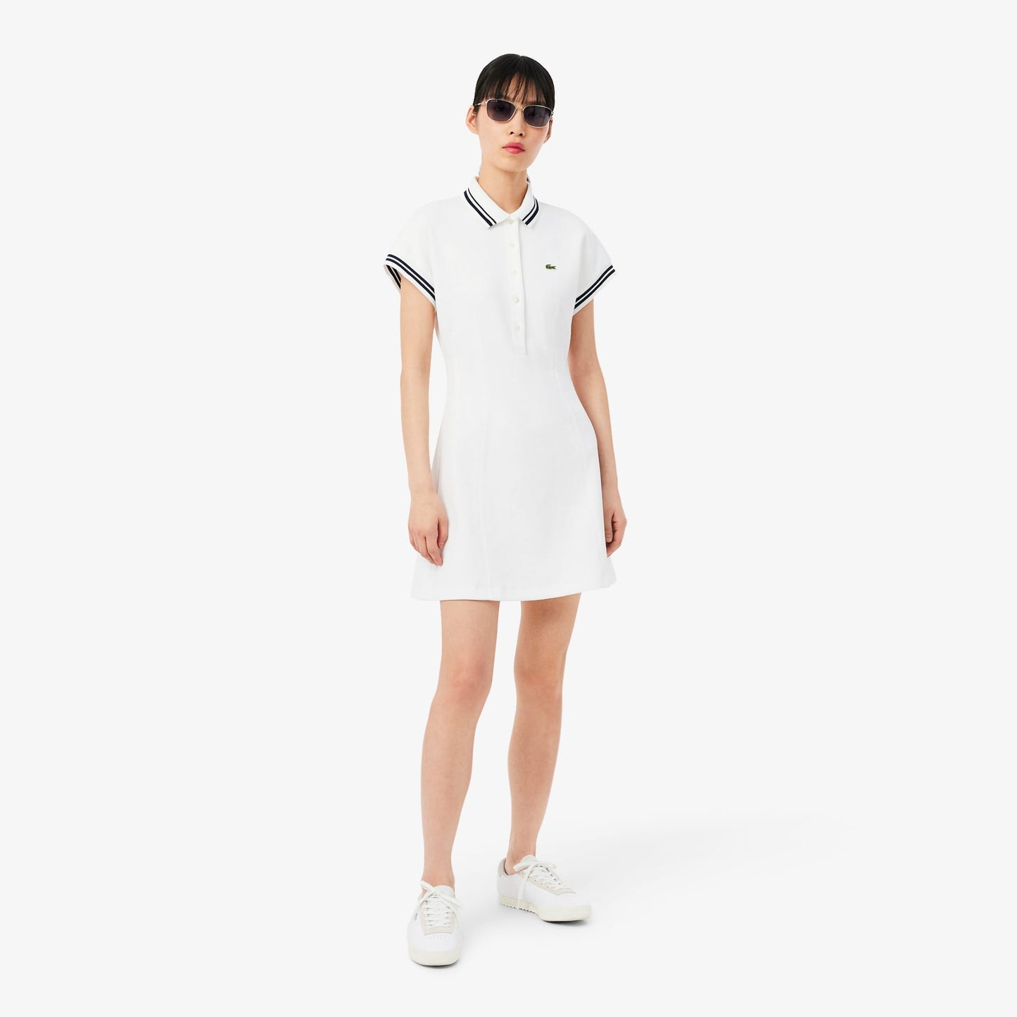 Lacoste Slim Fit Kadın Beyaz Polo