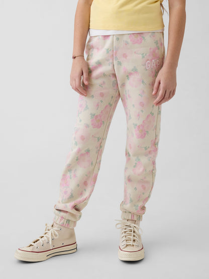 Kırık Beyaz Relaxed Gap Logo Fransız Havlu Kumaş Jogger Eşofman Altı