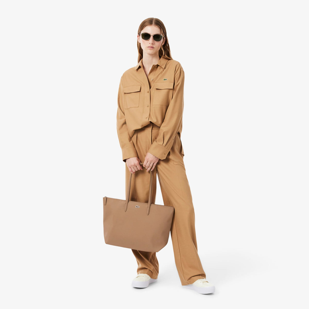 Lacoste Large L.12.12 Kadın Kahverengi Omuz Çantası