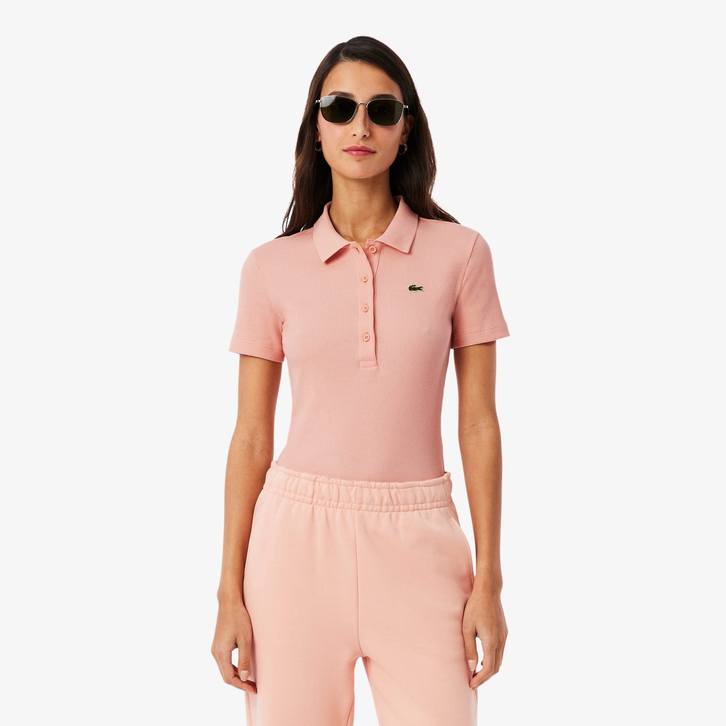 Lacoste Kadın Slim Fit Pembe Polo