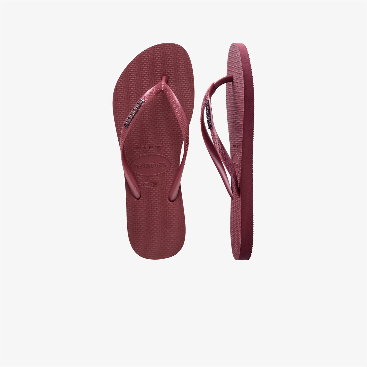 Havaianas Slim Logo Metallic Kadın Bordo Terlik
