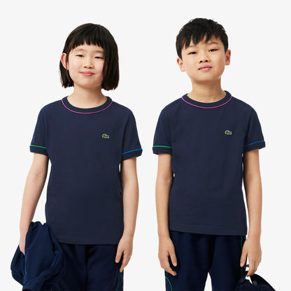 Lacoste Çocuk Bisiklet Yaka Lacivert T-shirt