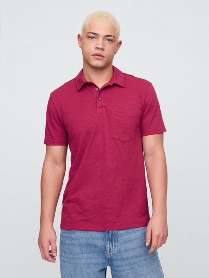 Koyu Pembe Cepli Polo T-shirt