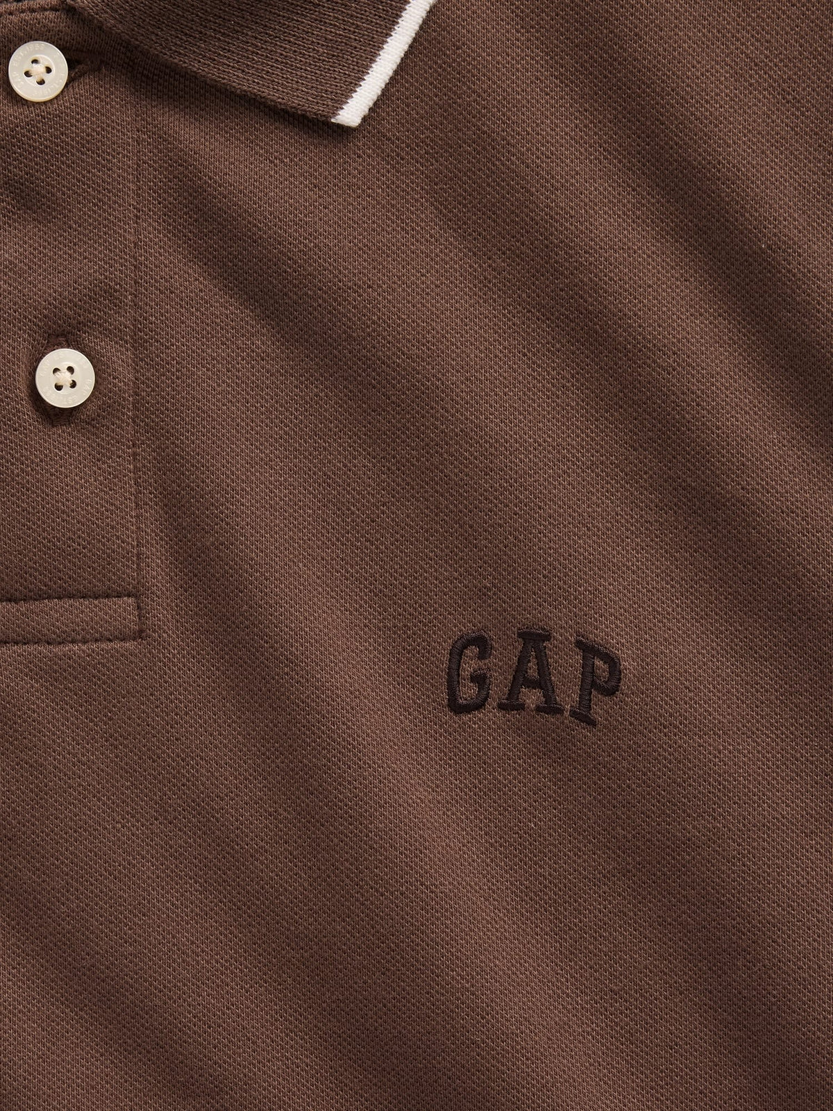 Kahverengi Gap Logo Piqué Polo Yaka T-shirt