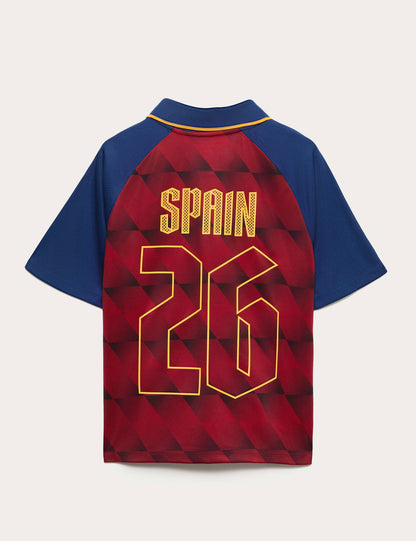 Saf Pamuklu Fifa World Cup Spain Futbol Tişörtü (2-16 Yaş)