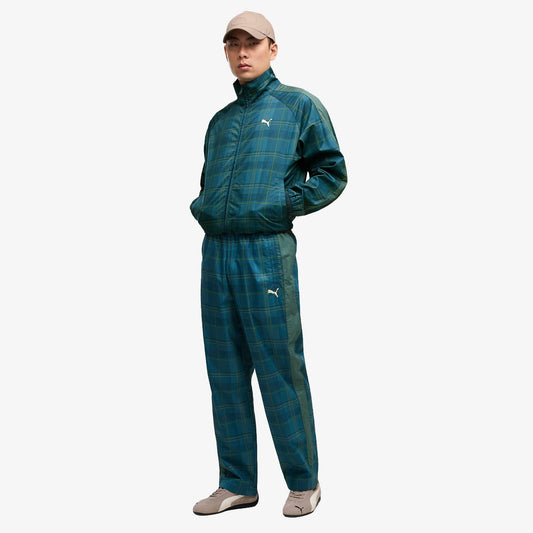 Puma T7 Tartan Track Erkek Yeşil Pantolon