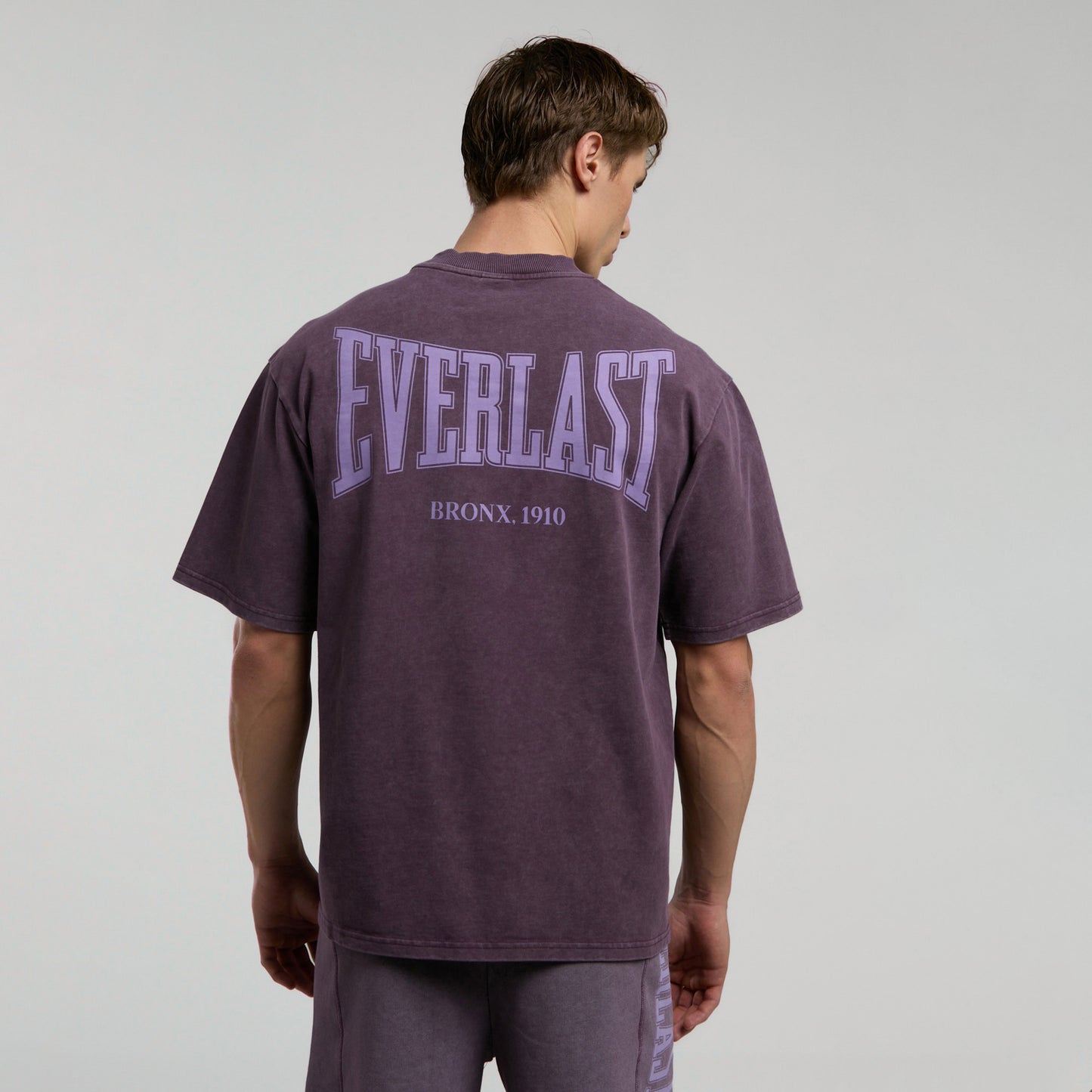 Everlast Bronx 1910 Oversize Erkek Mor T-shirt