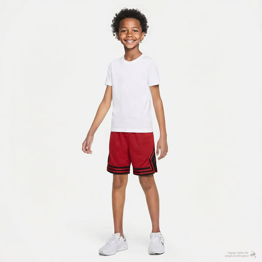 Jordan Dri-fit Diamond Çocuk Kırmızı Şort