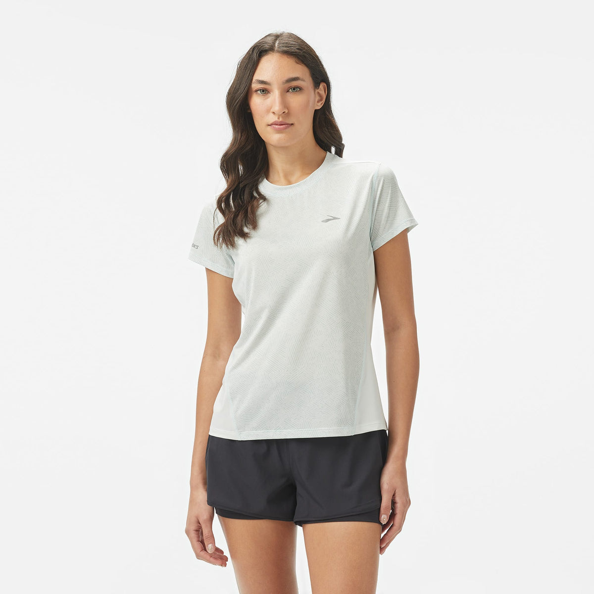 Brooks Sprint Free Sleeve 3.0 Kadın Mavi Koşu T-shirt