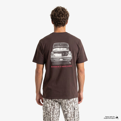Karl Kani Slogan Boxy Erkek Kahverengi T-shirt