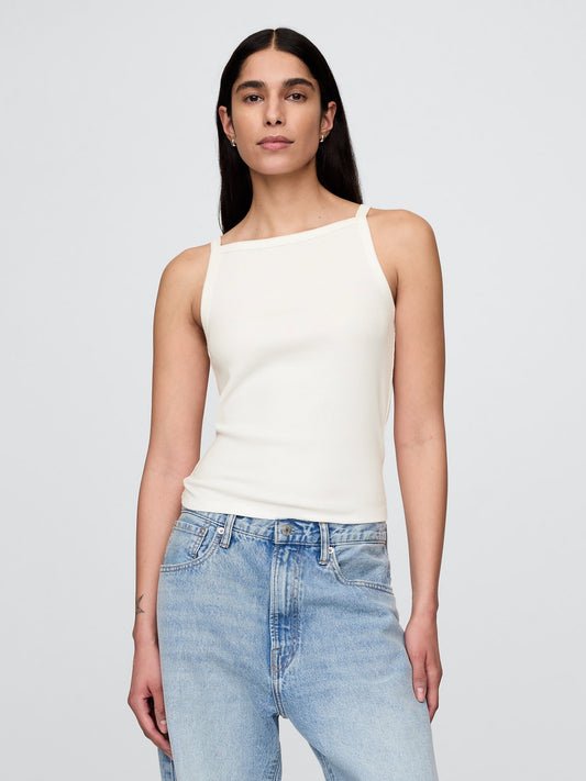 Beyaz Halter Yaka Modern Atlet