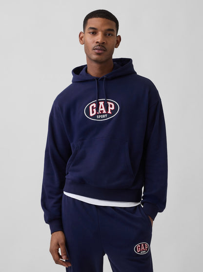 Lacivert Vintagesoft Terry Oversized Gap Logo Crop Sweatshirt