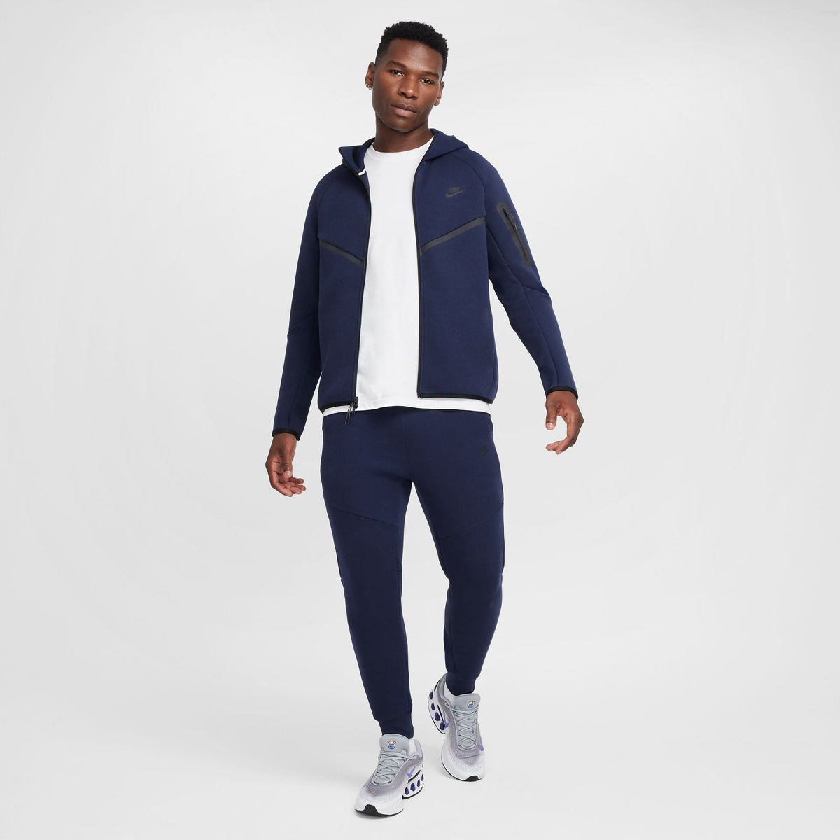 Nike Tech Fleece Full Zip Erkek Mavi Sweatshirt