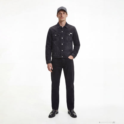 Calvin Klein Black Classic Trucker Erkek Siyah Ceket