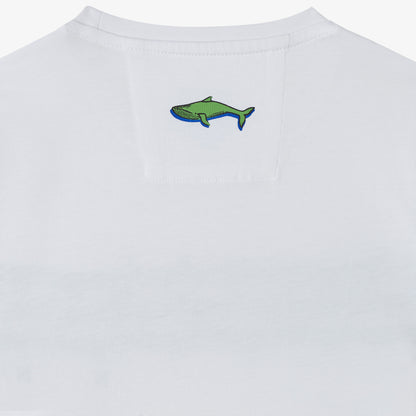 Nautica Erkek Çocuk Beyaz Regular Fit Baskılı T-shirt