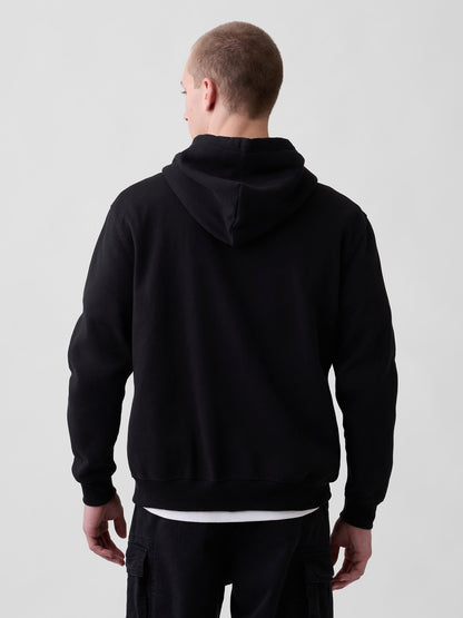 Siyah Vintagesoft Arch Logo Tam Fermuarlı Sweatshirt