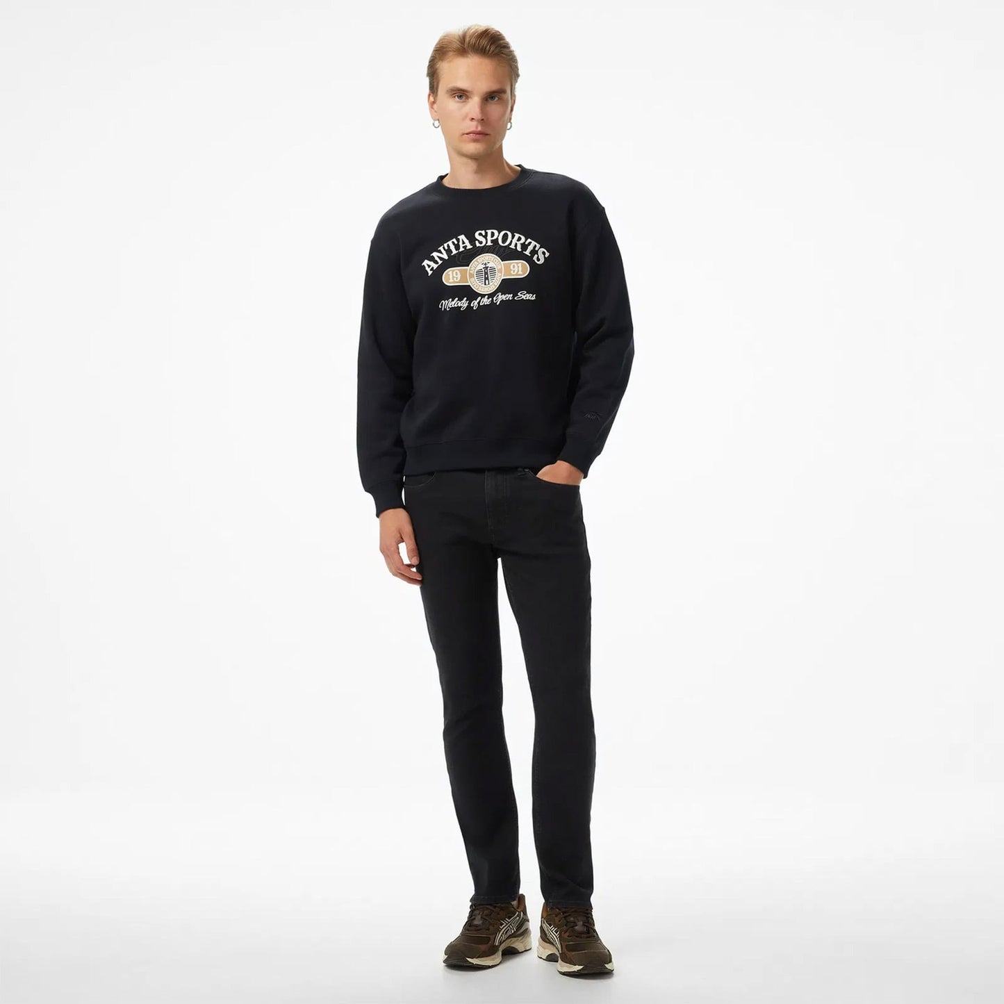 Anta Cny Good Luck Erkek Gri Sweatshirt