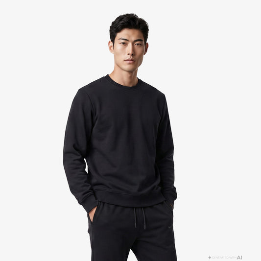 Unıted4 Regular Fit Erkek Siyah Sweatshirt