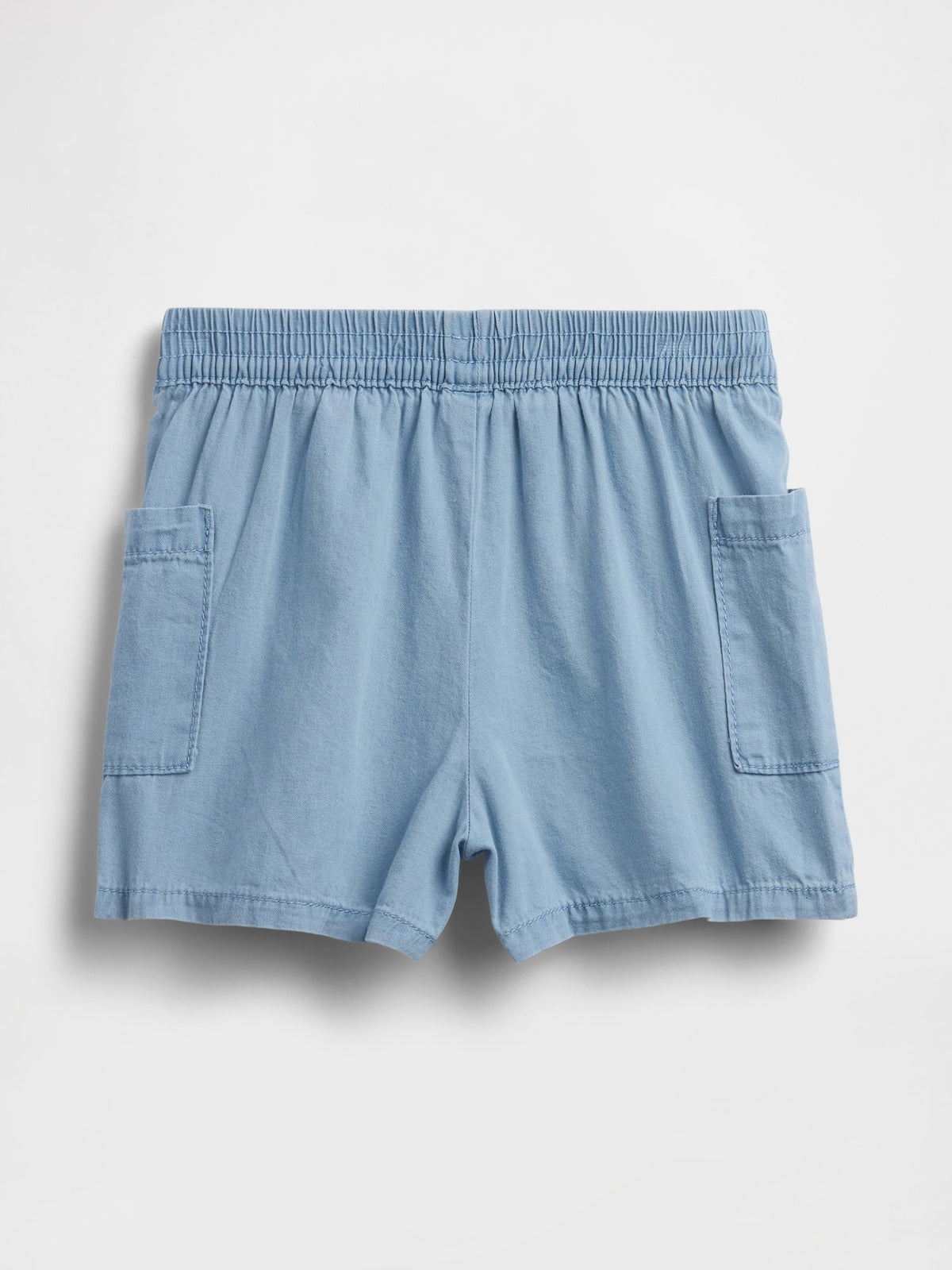 Mavi Pull-on Keten Karışımlı Şort