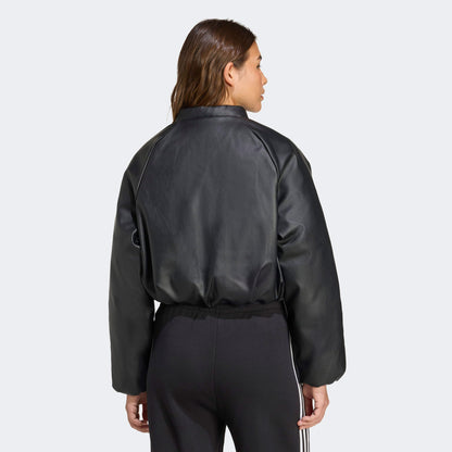 Adidas Pleather Bomber Kadın Siyah Ceket